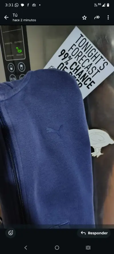 Polerón con capucha azul Puma para mujer - miniatura 1