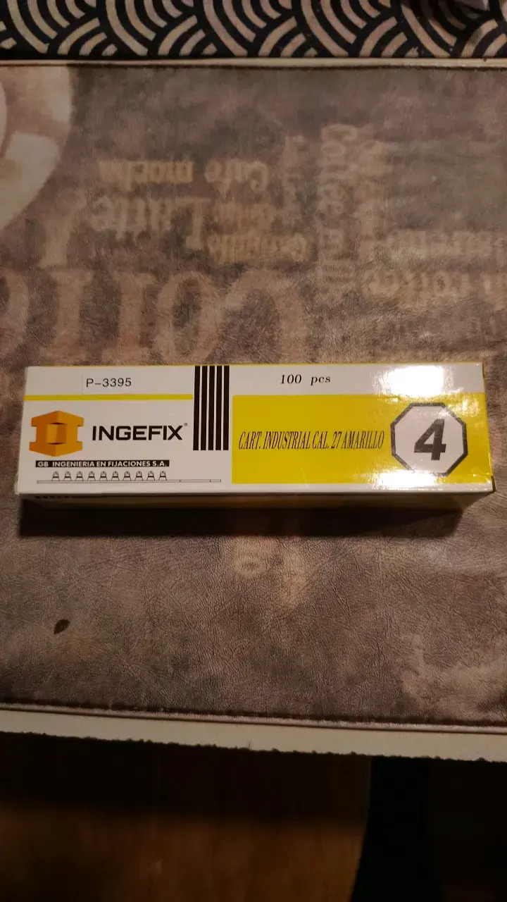 Cartuchos Industriales Calibre 27 Amarillo Ingefix - 1