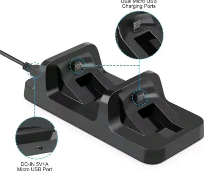 Cargador Dual para Control PS4, PS4 Slim y PS4 Pro - miniatura 4
