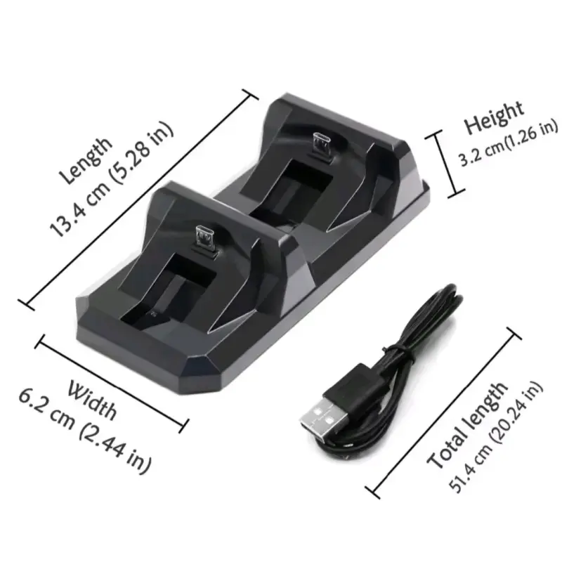 Cargador Dual para Control PS4, PS4 Slim y PS4 Pro - 5