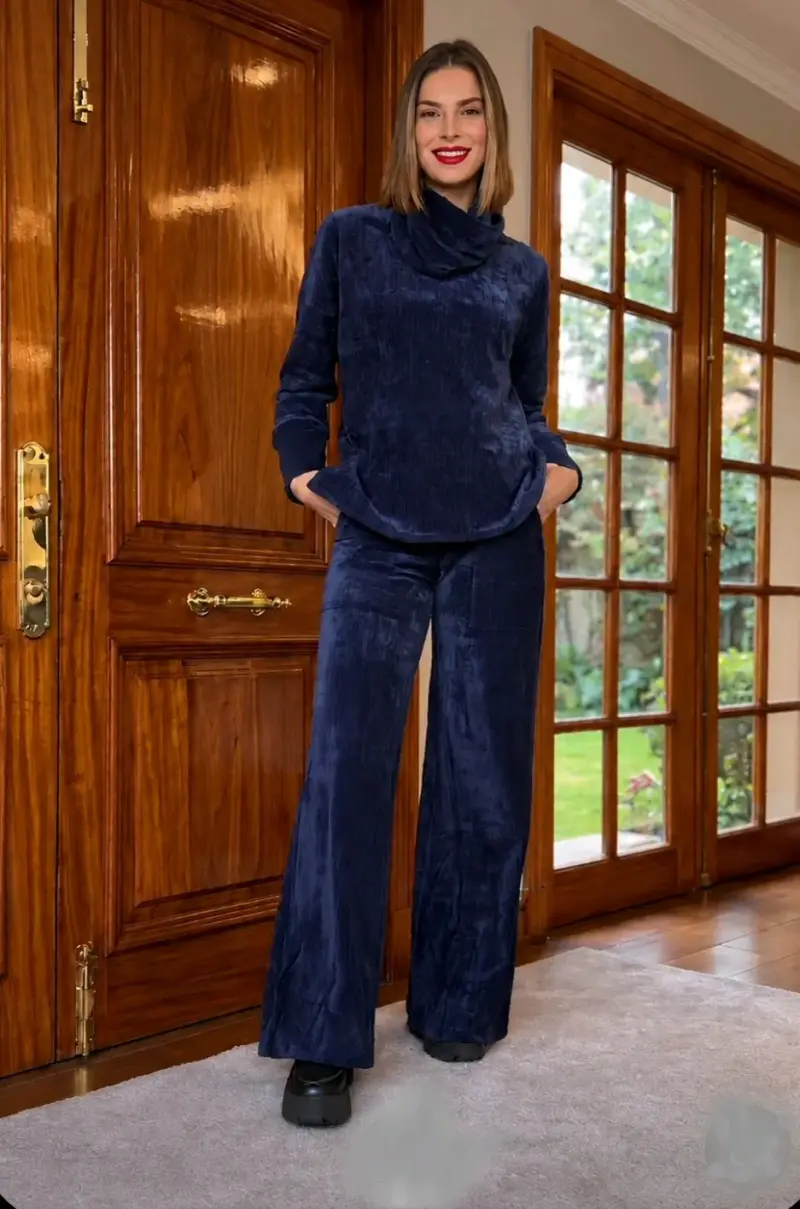 Conjunto de Pantalón y Poleron  de cotelé para Mu - 2