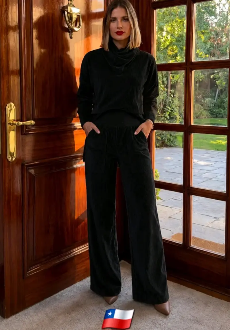Conjunto de Pantalón y Poleron  de cotelé para Mu - 4