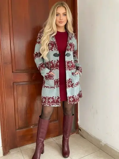 Sweaters de punto tejido con diseño  para mujer - miniatura 1
