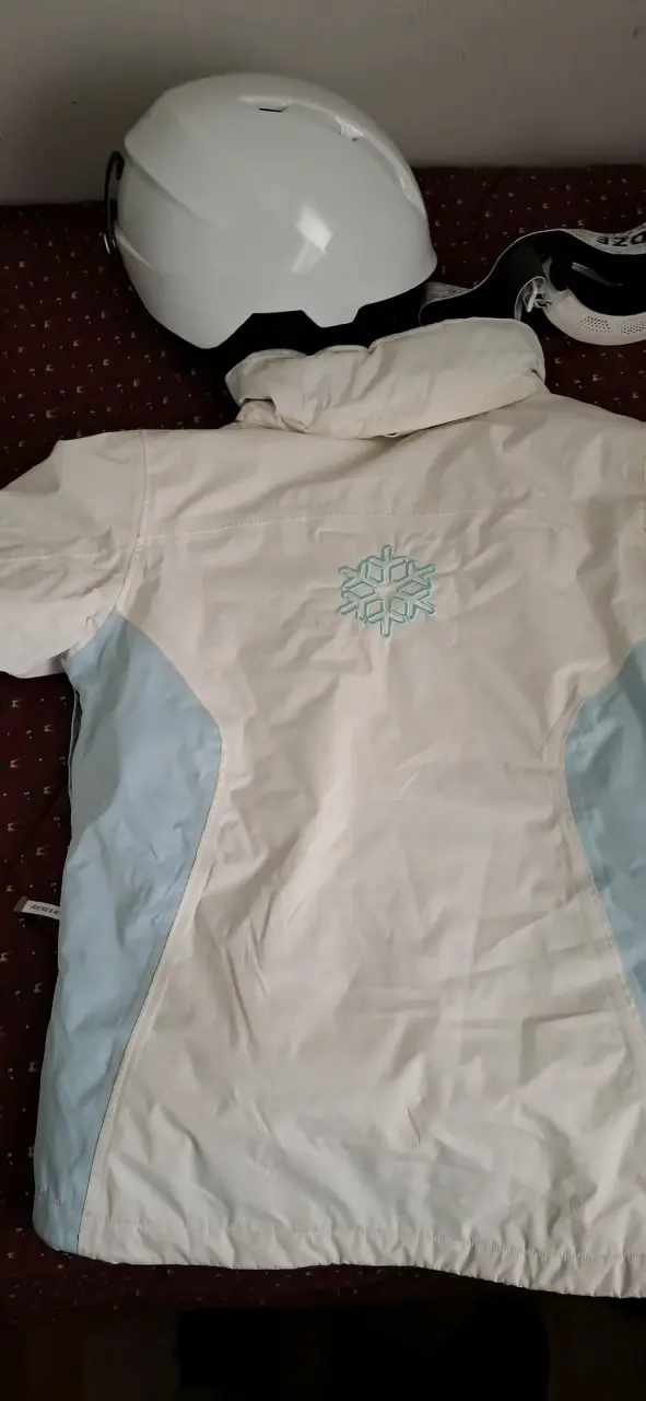 Chaqueta de esquí blanca y azul para mujer - 3