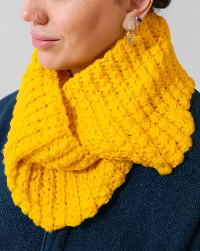 Cuello holgado de lana hipoalergénica tejida a cro - miniatura 5