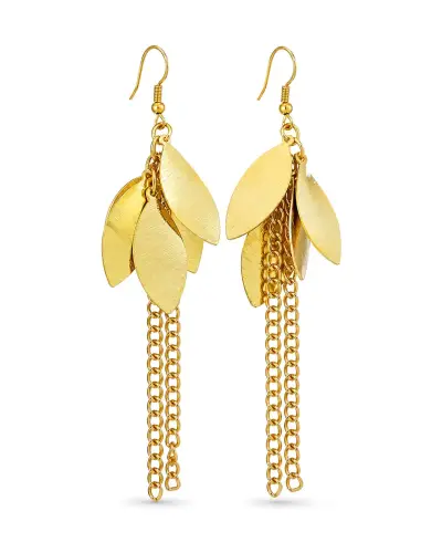 Set de aros colgantes dorados y plateados - miniatura 1