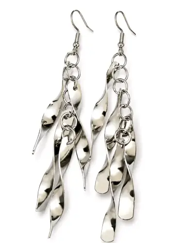 Set de aros colgantes dorados y plateados - miniatura 4