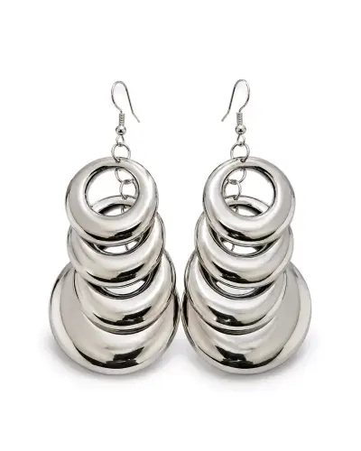 Set de aros colgantes dorados y plateados - miniatura 5