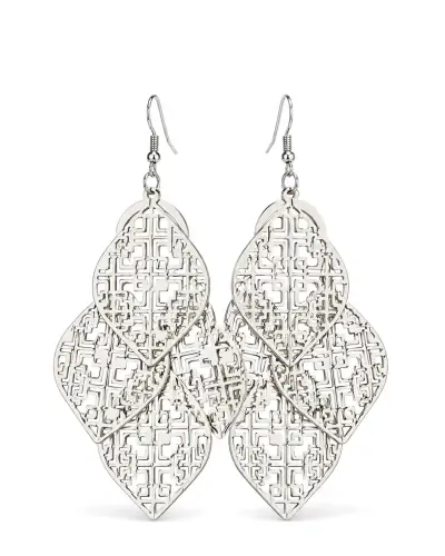 Set de aros colgantes metálicos en varios diseños - miniatura 1