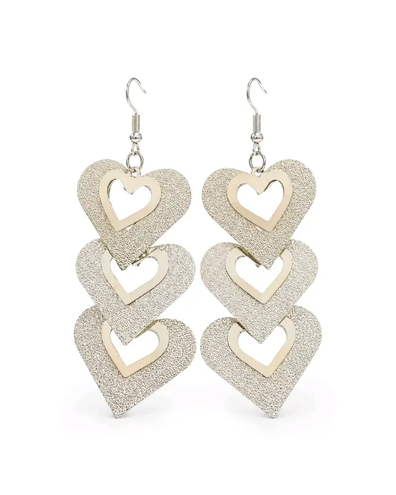 Set de aros colgantes metálicos en varios diseños - 5