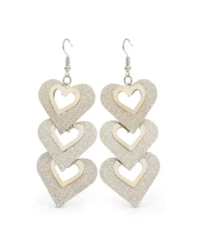 Set de aros colgantes metálicos en varios diseños - miniatura 5