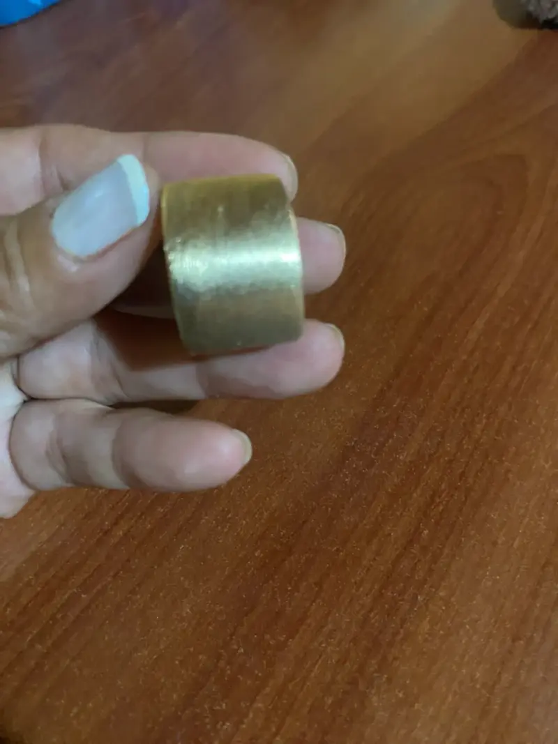 Anillo ancho de oro estilo minimalista - 5