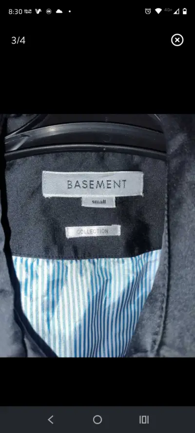 Abrigo negro largo Basement para mujer - miniatura 2