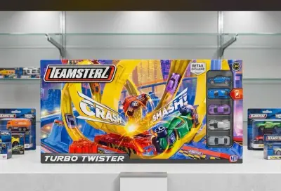 Pista de Autos Teamsterz Turbo Twister con Loops - miniatura 2