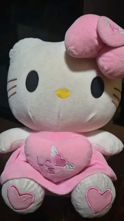 Peluche Hello Kitty grande con vestido rosa - miniatura 2