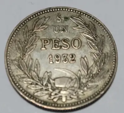 Moneda chilena de un peso 1932 - miniatura 1