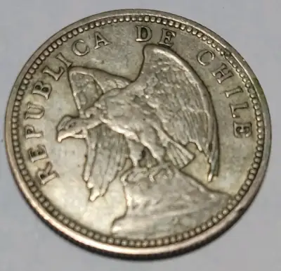 Moneda chilena de un peso 1932 - miniatura 2