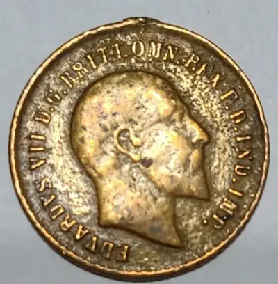 Moneda antigua de colección Eduardo VII 1901 - miniatura 1