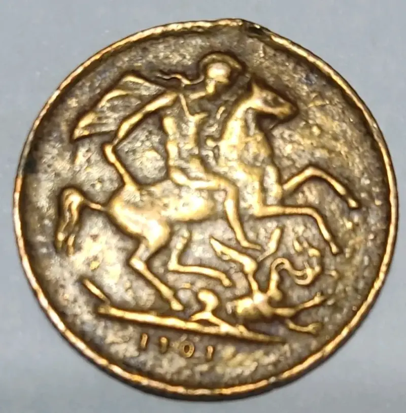 Moneda antigua de colección Eduardo VII 1901 - 2