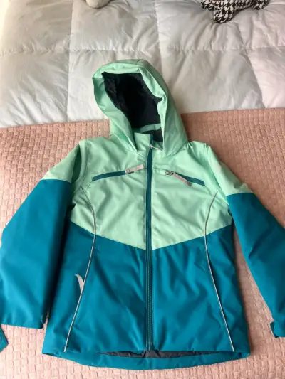 Chaqueta de esquí verde menta para niña Spyder - miniatura 1