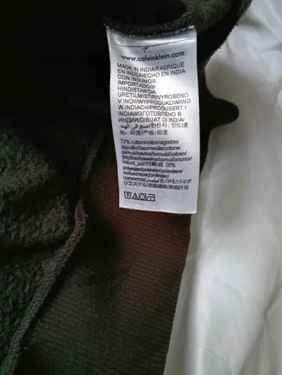 Polerón negro Calvin Klein para hombre - miniatura 3