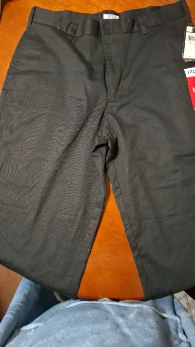 Pantalones de vestir negros IZOD talla 34 - miniatura 1