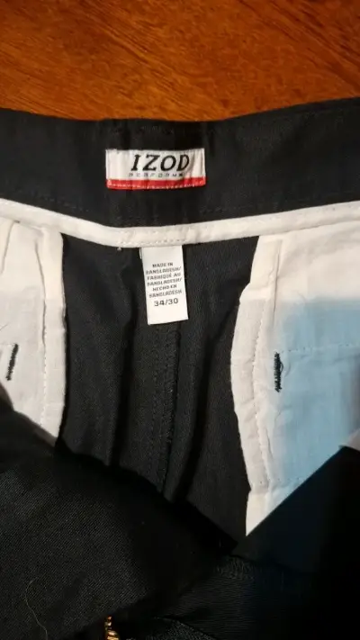 Pantalones de vestir negros IZOD talla 34 - miniatura 2