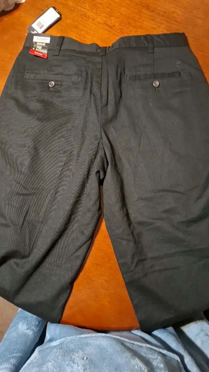 Pantalones de vestir negros IZOD talla 34 - 3