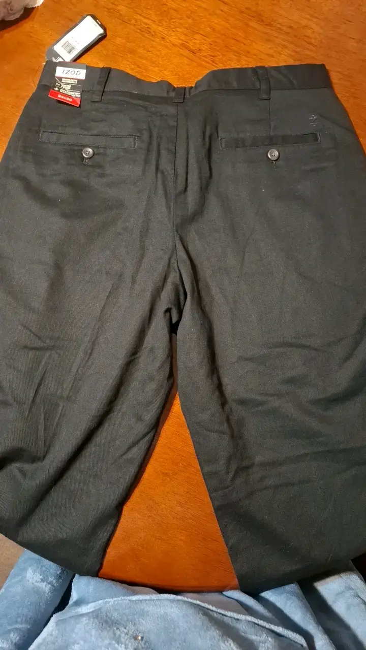 Pantalones de vestir negros IZOD talla 34 - 4