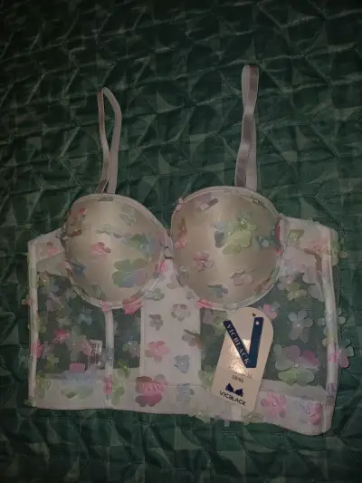 Bralette floral semitransparente Viclack talla 38/85 - miniatura 1