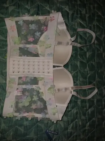 Bralette floral semitransparente Viclack talla 38/85 - miniatura 2
