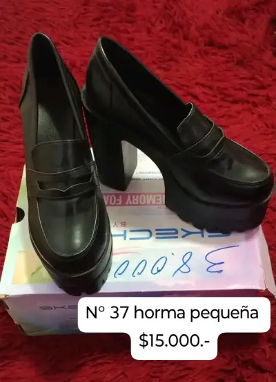 Zapatos de Tacón Alto Negros Talla 37 - miniatura 2