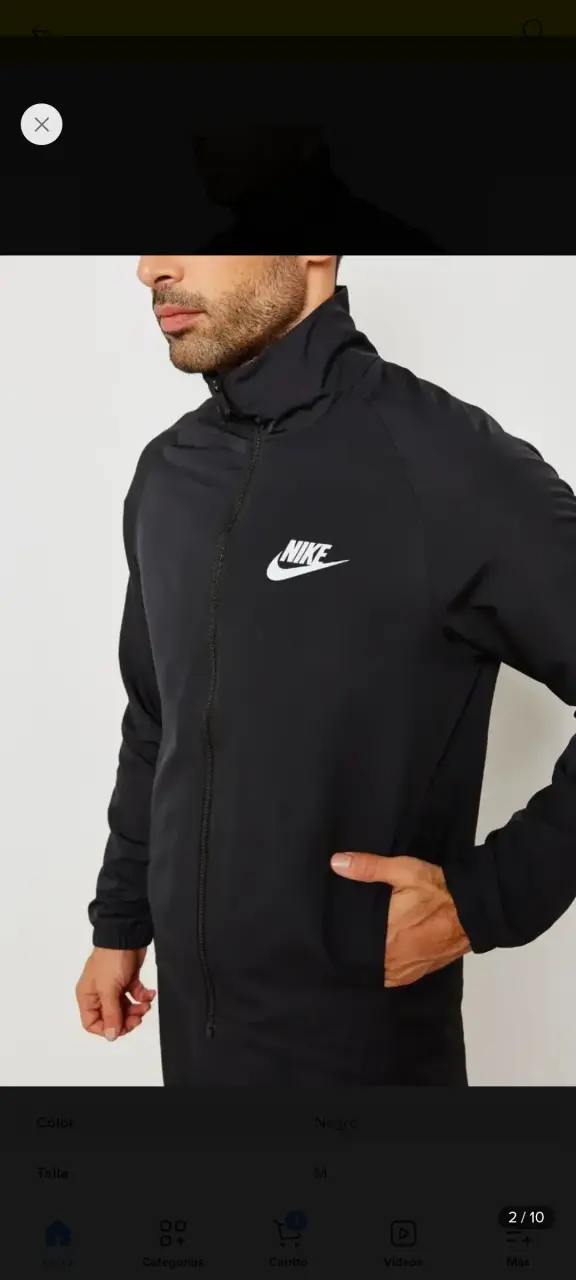 Chaqueta deportiva negra Nike para hombre - 3