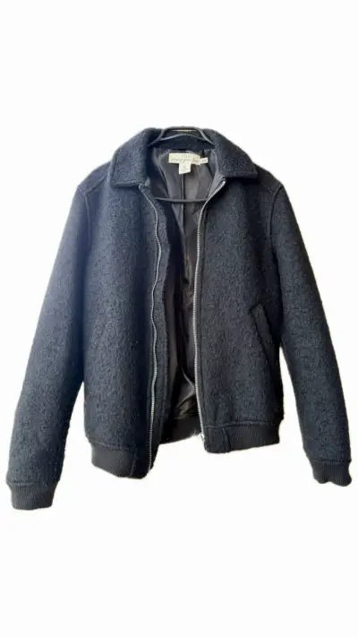 Chaqueta H&M de lana negra para hombre - miniatura 2