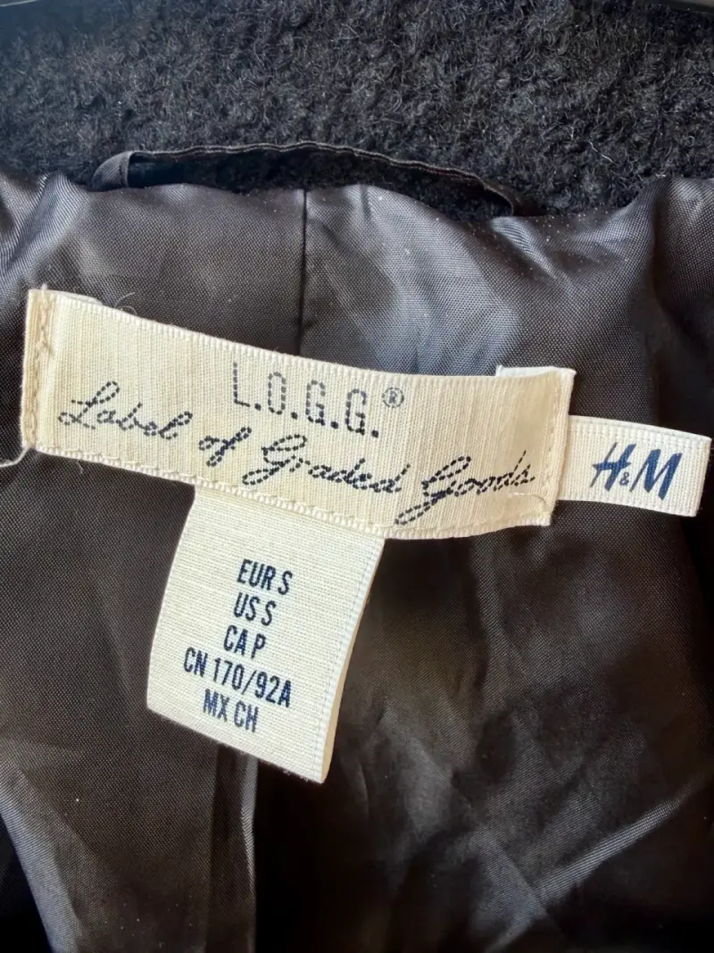 Chaqueta H&M de lana negra para hombre - 5
