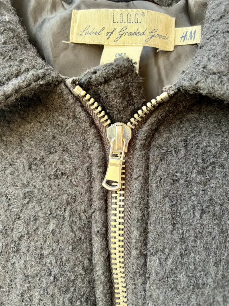 Chaqueta H&M de lana negra para hombre - 6