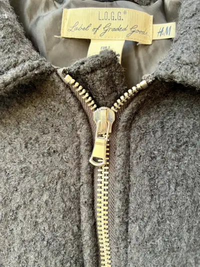 Chaqueta H&M de lana negra para hombre - miniatura 6