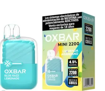 Vape desechable Oxbar Mini 2200 Blue Razz Lemonade - miniatura 1