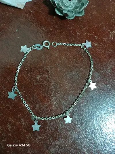 Pulsera de plata con diseño floral y sonriente - miniatura 5