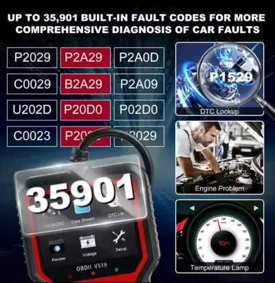 Escáner Automotriz OBDII V519 con Multi Funciones - miniatura 5
