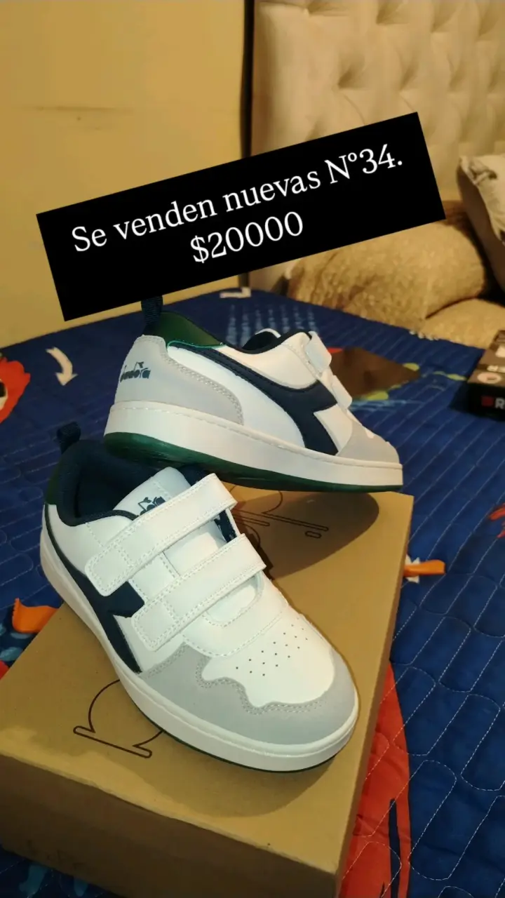 Zapatillas deportivas blancas para niños Diadora - 3