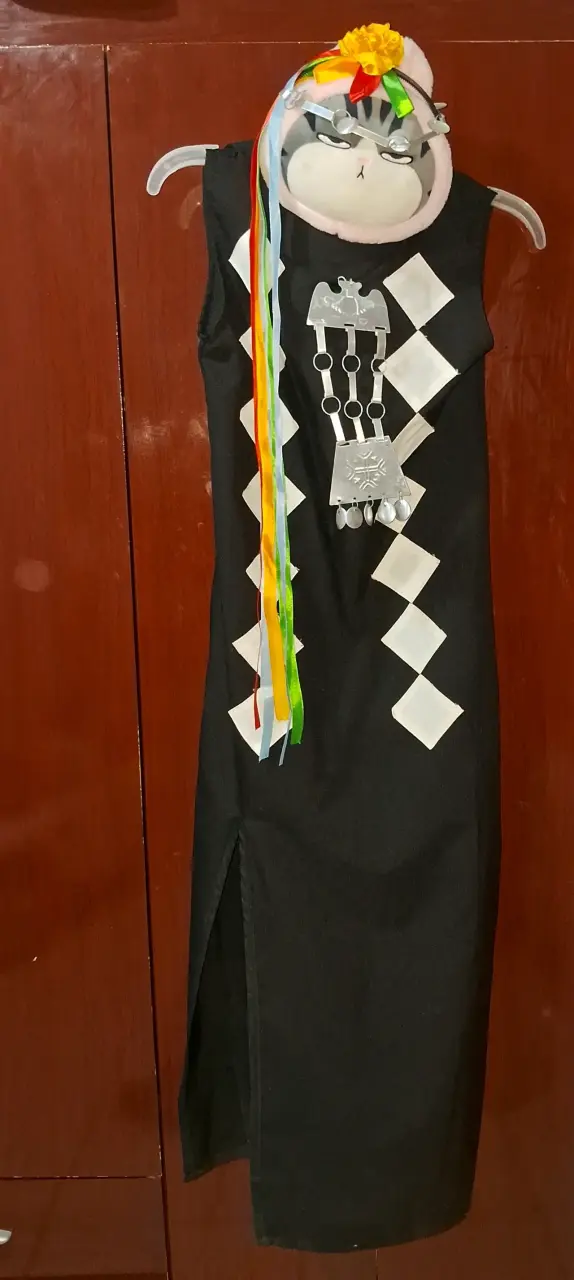Vestido tradicional mapuche con accesorios - 5