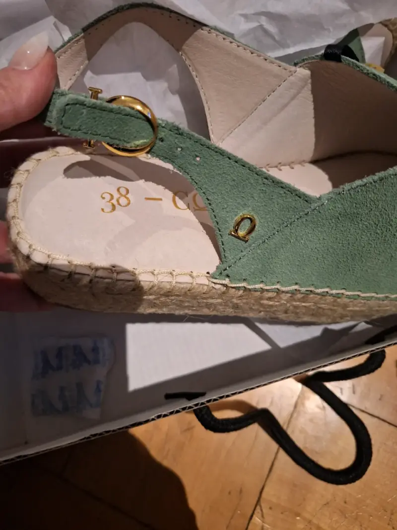 Sandalias verdes de plataforma Cova talla 38 - 2