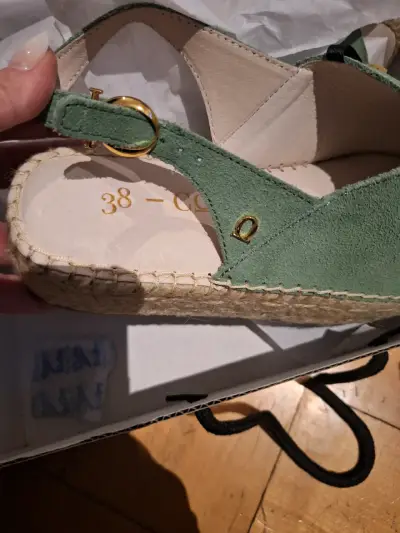 Sandalias verdes de plataforma Cova talla 38 - miniatura 2