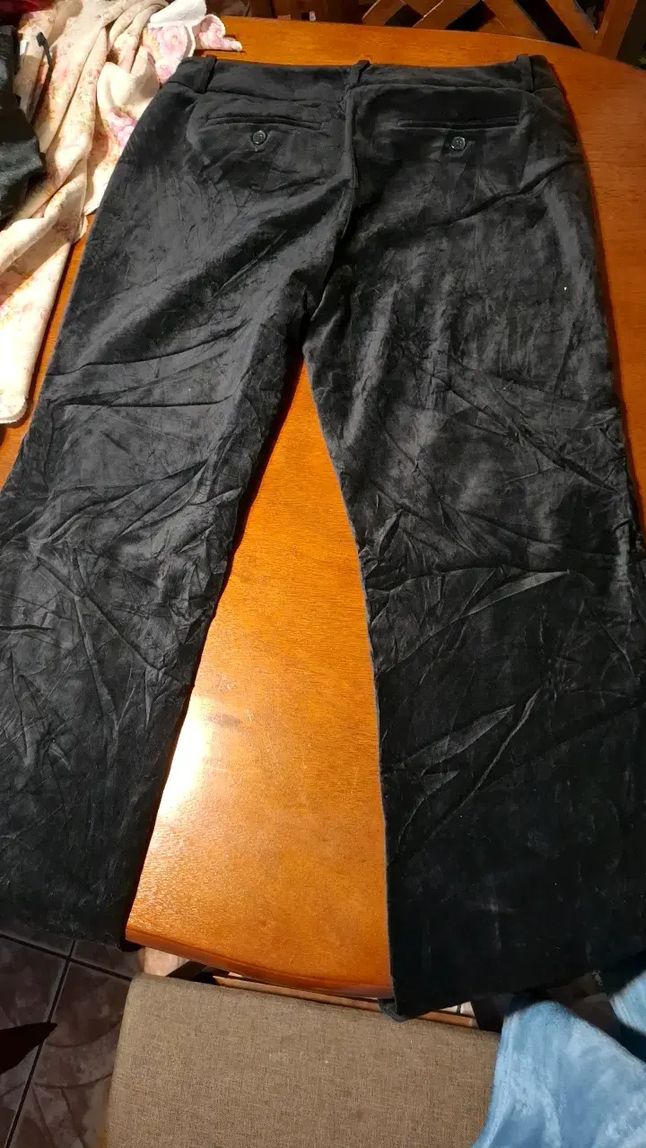 Pantalones de terciopelo negro para mujer - 3