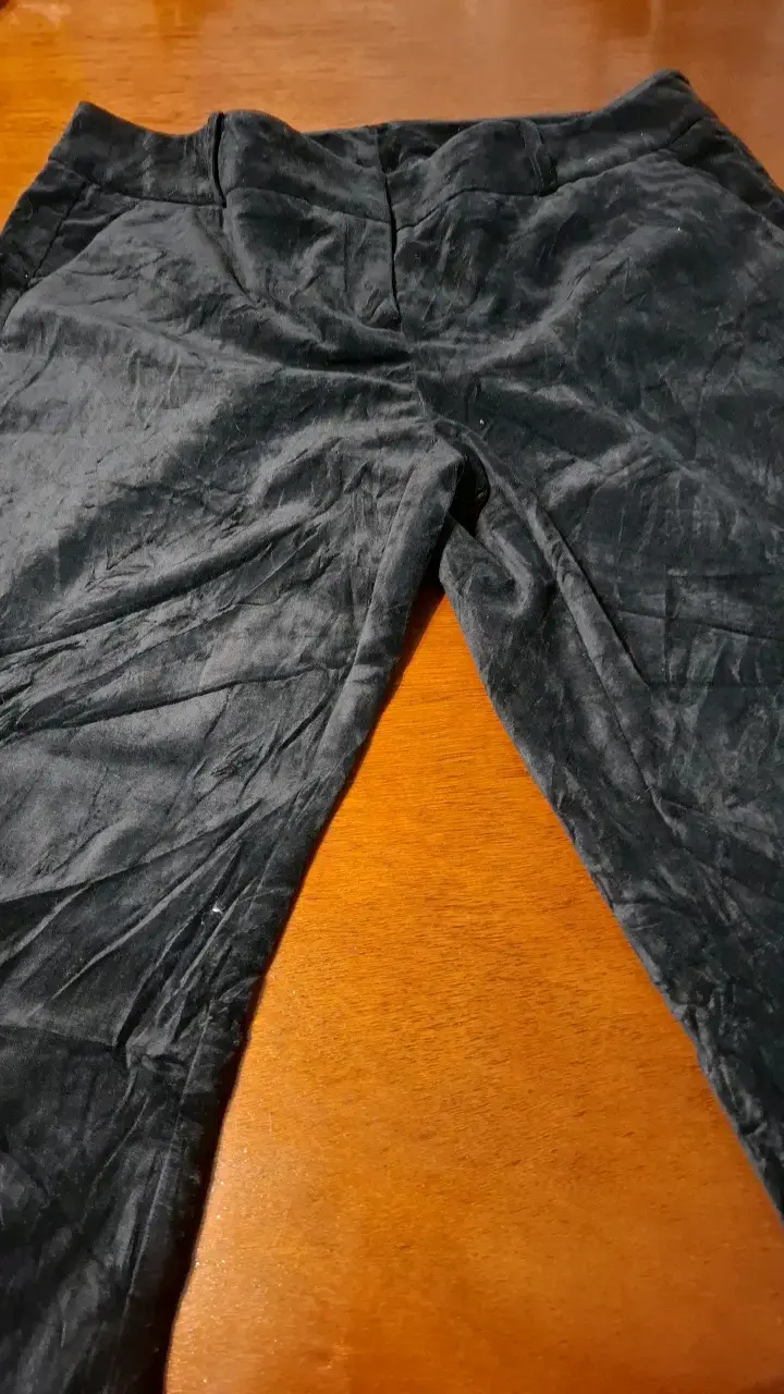 Pantalones de terciopelo negro para mujer - 4