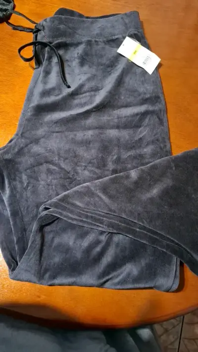 Pantalones de terciopelo negro Kim Rogers - miniatura 1
