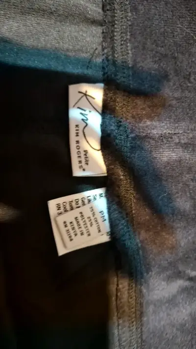 Pantalones de terciopelo negro Kim Rogers - miniatura 3