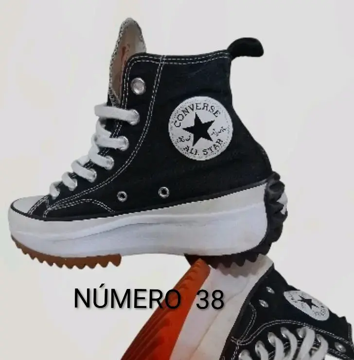 Zapatillas Converse All Star negras con plataforma - 6