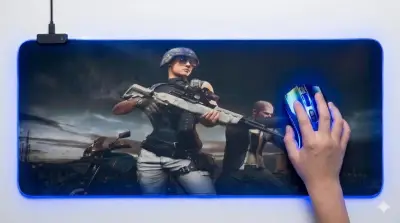 Mouse Pad Gamer RGB, Diseño PUBG , extra grande - miniatura 1